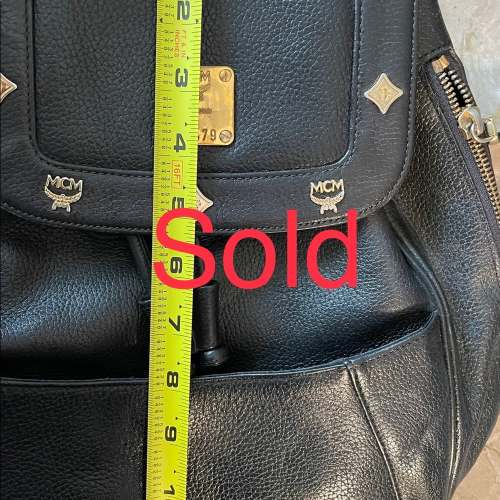 Black leather mcm s-M